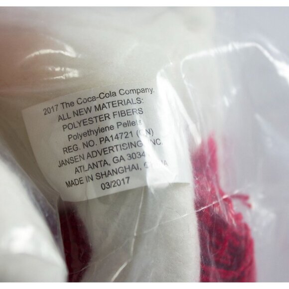 Plush Mini Coca-Cola Polar Bear 5" Red Scarf 2017 Christmas NEW - Picture 6 of 6